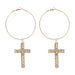 Wholesale Alloy Rhinestone Cross Earrings JDC-ES-JL722 Earrings 氿乐 Wholesale Jewelry JoyasDeChina Joyas De China