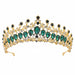 Wholesale Alloy Rhinestone Crystal Bridal Crown Headband JDC-HD-ZuanG002 Headband 钻岗 green Wholesale Jewelry JoyasDeChina Joyas De China