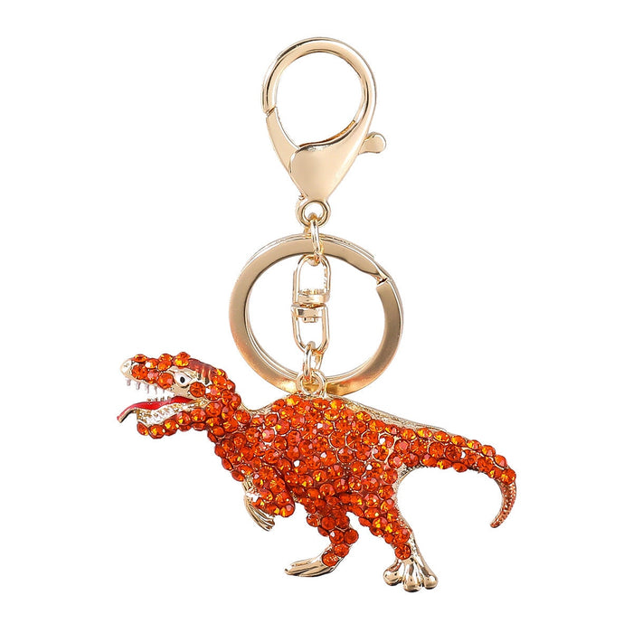 Wholesale Alloy Rhinestone Dinosaur Keychain JDC-KC-JL001 Keychains 氿乐 Wholesale Jewelry JoyasDeChina Joyas De China