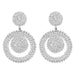 Wholesale alloy rhinestone double round earrings JDC-ES-JL859 Earrings 氿乐 silver Wholesale Jewelry JoyasDeChina Joyas De China
