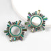 Wholesale Alloy Rhinestone Earrings JDC-ES-JL886 Earrings 氿乐 green Wholesale Jewelry JoyasDeChina Joyas De China
