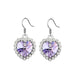Wholesale alloy Rhinestone earrings JDC-ES-YinX005 Earrings 伊杏 purple-1 Wholesale Jewelry JoyasDeChina Joyas De China