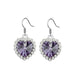 Wholesale alloy Rhinestone earrings JDC-ES-YinX005 Earrings 伊杏 purple-2 Wholesale Jewelry JoyasDeChina Joyas De China
