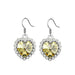 Wholesale alloy Rhinestone earrings JDC-ES-YinX005 Earrings 伊杏 yellow Wholesale Jewelry JoyasDeChina Joyas De China