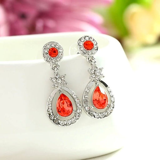 Wholesale alloy Rhinestone earrings JDC-ES-YinX006 Earrings 伊杏 Wholesale Jewelry JoyasDeChina Joyas De China