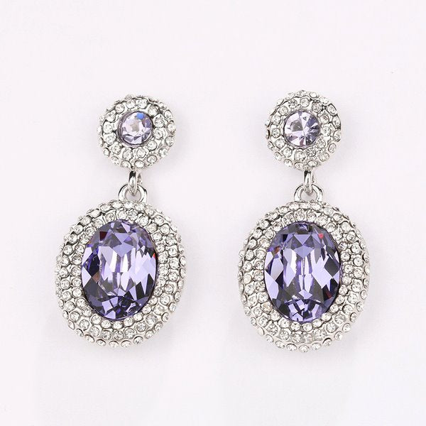 Wholesale alloy Rhinestone earrings JDC-ES-YinX007 Earrings 伊杏 Wholesale Jewelry JoyasDeChina Joyas De China