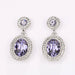 Wholesale alloy Rhinestone earrings JDC-ES-YinX007 Earrings 伊杏 purple Wholesale Jewelry JoyasDeChina Joyas De China