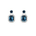 Wholesale alloy Rhinestone earrings JDC-ES-YinX011 Earrings 伊杏 deep blue Wholesale Jewelry JoyasDeChina Joyas De China