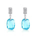 Wholesale alloy Rhinestone earrings JDC-ES-YinX012 Earrings 伊杏 blue Wholesale Jewelry JoyasDeChina Joyas De China
