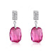 Wholesale alloy Rhinestone earrings JDC-ES-YinX012 Earrings 伊杏 pink Wholesale Jewelry JoyasDeChina Joyas De China