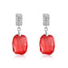 Wholesale alloy Rhinestone earrings JDC-ES-YinX012 Earrings 伊杏 red Wholesale Jewelry JoyasDeChina Joyas De China