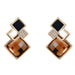 Wholesale alloy Rhinestone earrings JDC-ES-YinX018 Earrings 伊杏 coffee Wholesale Jewelry JoyasDeChina Joyas De China