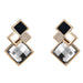 Wholesale alloy Rhinestone earrings JDC-ES-YinX018 Earrings 伊杏 gray Wholesale Jewelry JoyasDeChina Joyas De China
