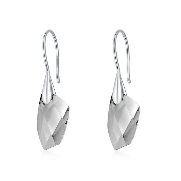 Wholesale alloy Rhinestone earrings JDC-ES-YinX020 Earrings 伊杏 gray Wholesale Jewelry JoyasDeChina Joyas De China