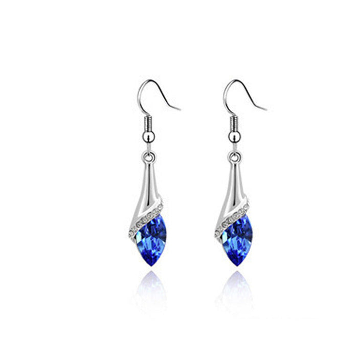 Wholesale alloy Rhinestone earrings JDC-ES-YinX021 Earrings 伊杏 purple Wholesale Jewelry JoyasDeChina Joyas De China