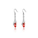 Wholesale alloy Rhinestone earrings JDC-ES-YinX021 Earrings 伊杏 rose red Wholesale Jewelry JoyasDeChina Joyas De China