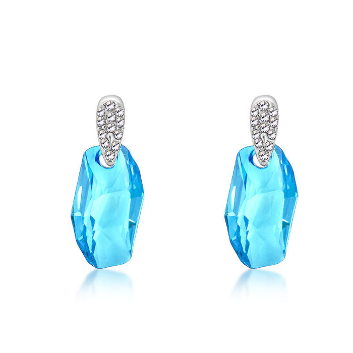 Wholesale alloy Rhinestone earrings JDC-ES-YinX029 Earrings 伊杏 1-blue Wholesale Jewelry JoyasDeChina Joyas De China