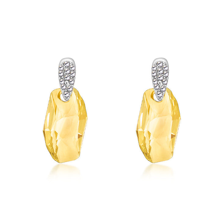 Wholesale alloy Rhinestone earrings JDC-ES-YinX029 Earrings 伊杏 gold Wholesale Jewelry JoyasDeChina Joyas De China