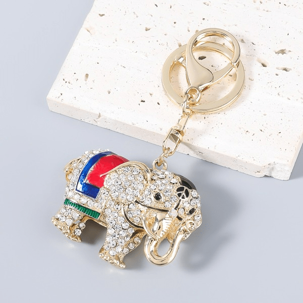 Wholesale Alloy Rhinestone Elephant Keychain JDC-KC-JL020 Keychains 氿乐 Wholesale Jewelry JoyasDeChina Joyas De China