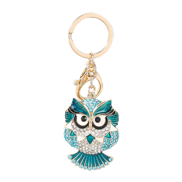 Wholesale Alloy Rhinestone Enamel Owl Keychain JDC-KC-JL010 Keychains 氿乐 Wholesale Jewelry JoyasDeChina Joyas De China