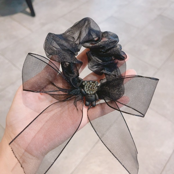 Wholesale Alloy Rhinestone Fabric Bear Hair Scrunchies (F) JDC-HS-GSMC015 Hair Scrunchies 曌彩 Wholesale Jewelry JoyasDeChina Joyas De China