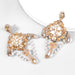 Wholesale alloy Rhinestone Fashion Earrings JDC-ES-JL813 Earrings 氿乐 gold Wholesale Jewelry JoyasDeChina Joyas De China