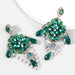 Wholesale alloy Rhinestone Fashion Earrings JDC-ES-JL813 Earrings 氿乐 green Wholesale Jewelry JoyasDeChina Joyas De China