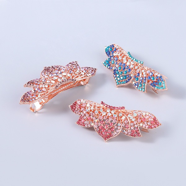 Wholesale Alloy Rhinestone Flower Color Hair Clips JDC-HC-JL017colored rhinestones Hair Clips JoyasDeChina Wholesale Jewelry JoyasDeChina Joyas De China