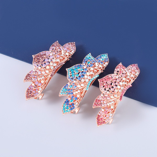 Wholesale Alloy Rhinestone Flower Color Hair Clips JDC-HC-JL017colored rhinestones Hair Clips JoyasDeChina Wholesale Jewelry JoyasDeChina Joyas De China