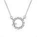 Wholesale alloy Rhinestone four-leaf clover necklace Sterling Silver Jewelry JDC-NE-BLX035 NECKLACE 宝来兴 Wholesale Jewelry JoyasDeChina Joyas De China