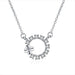 Wholesale alloy Rhinestone four-leaf clover necklace Sterling Silver Jewelry JDC-NE-BLX035 NECKLACE 宝来兴 Wholesale Jewelry JoyasDeChina Joyas De China