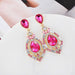 Wholesale Alloy Rhinestone Gemstone Earrings JDC-ES-Chuangj002 Earrings 创爵 Wholesale Jewelry JoyasDeChina Joyas De China