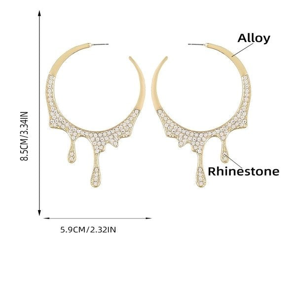 Wholesale Alloy Rhinestone Geometric Earrings JDC-ES-JL688 Earrings ?鹄? Wholesale Jewelry JoyasDeChina Joyas De China