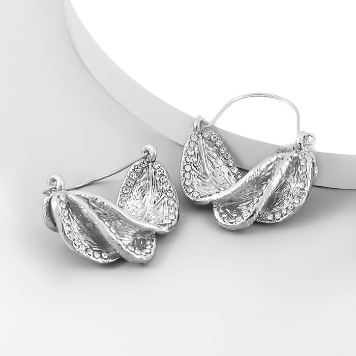 Wholesale Alloy Rhinestone Geometric Earrings JDC-ES-JL792 Earrings 氿乐 silver Wholesale Jewelry JoyasDeChina Joyas De China
