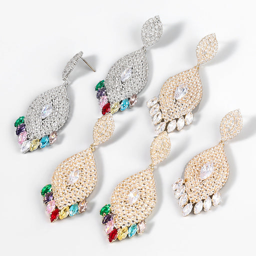 Wholesale Alloy Rhinestone Geometric Earrings JDC-ES-JL873 Earrings 氿乐 Wholesale Jewelry JoyasDeChina Joyas De China