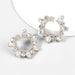 Wholesale Alloy Rhinestone Geometric Floral Earrings JDC-ES-JL881 Earrings 氿乐 white Wholesale Jewelry JoyasDeChina Joyas De China