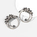 Wholesale Alloy Rhinestone Geometric Flower Earrings JDC-ES-JL748 Earrings 氿乐 black Wholesale Jewelry JoyasDeChina Joyas De China