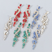 Wholesale alloy rhinestone geometric long earrings JDC-ES-JL610colored rhinestones Earrings JoyasDeChina Wholesale Jewelry JoyasDeChina Joyas De China