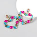 Wholesale Alloy Rhinestone Glass Diamond Earrings JDC-ES-JL-014colored rhinestones Earrings ?鹄? color Wholesale Jewelry JoyasDeChina Joyas De China