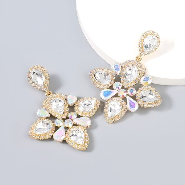 Wholesale Alloy Rhinestone Glass Diamond Earrings JDC-ES-JL666colored rhinestones Earrings ?鹄? Wholesale Jewelry JoyasDeChina Joyas De China