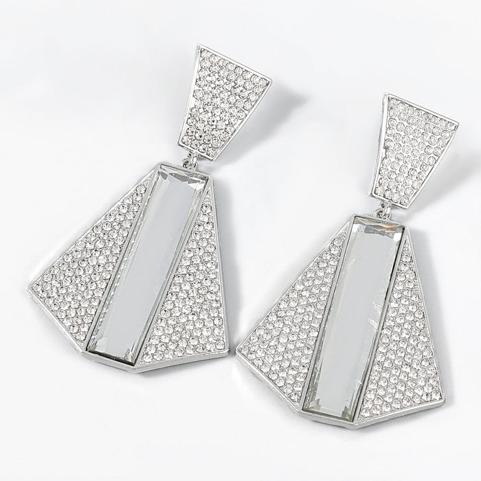 Wholesale Alloy Rhinestone Glass Diamond Earrings JDC-ES-JL675colored rhinestones Earrings ?鹄? silver Wholesale Jewelry JoyasDeChina Joyas De China