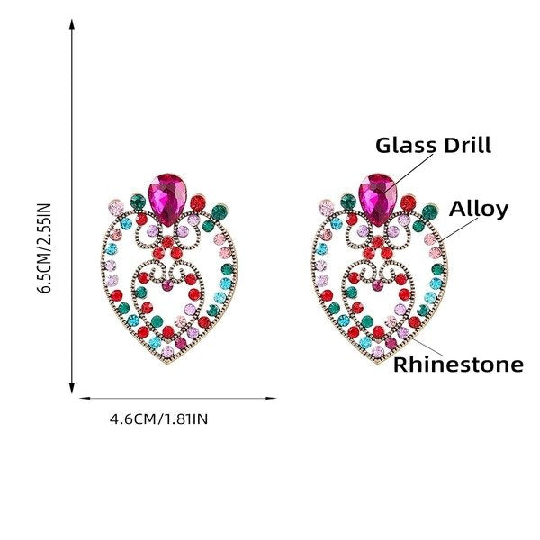 Wholesale Alloy Rhinestone Glass Diamond Earrings JDC-ES-JL689colored rhinestones Earrings ?鹄? Wholesale Jewelry JoyasDeChina Joyas De China
