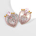 Wholesale Alloy Rhinestone Glass Diamond Earrings JDC-ES-JL689colored rhinestones Earrings ?鹄? pink Wholesale Jewelry JoyasDeChina Joyas De China