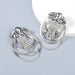 Wholesale alloy rhinestone glass diamond earrings JDC-ES-JL756 Earrings 氿乐 silver Wholesale Jewelry JoyasDeChina Joyas De China