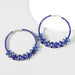 Wholesale Alloy Rhinestone Glass Diamond Round Earrings JDC-ES-JL-026colored rhinestones Earrings ?鹄? blue Wholesale Jewelry JoyasDeChina Joyas De China