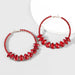 Wholesale Alloy Rhinestone Glass Diamond Round Earrings JDC-ES-JL-026colored rhinestones Earrings ?鹄? red Wholesale Jewelry JoyasDeChina Joyas De China