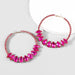 Wholesale Alloy Rhinestone Glass Diamond Round Earrings JDC-ES-JL-026colored rhinestones Earrings ?鹄? rose red Wholesale Jewelry JoyasDeChina Joyas De China