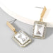 Wholesale Alloy Rhinestone Glass Diamond Square Earrings JDC-ES-JL710 Earrings ?鹄? white Wholesale Jewelry JoyasDeChina Joyas De China