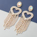 Wholesale Alloy Rhinestone Glass Diamond Tassel Earrings JDC-ES-JL668 Earrings ?鹄? gold Wholesale Jewelry JoyasDeChina Joyas De China