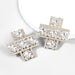 Wholesale alloy rhinestone glass drill earrings JDC-ES-JL884 Earrings 氿乐 white Wholesale Jewelry JoyasDeChina Joyas De China